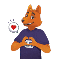 Heart Mascote Sticker by Grupo Unificado