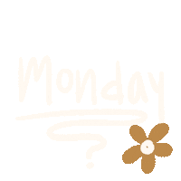 creativestudiocollective white flower monday boho Sticker