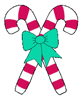 Candy Cane Christmas Sticker