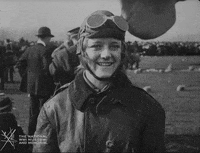 NationalWWIMuseum black and white pilot military aviation GIF