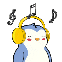 pudgypenguins music cute rock penguin Sticker