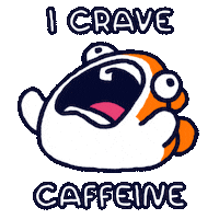 Coffee Yelling Sticker