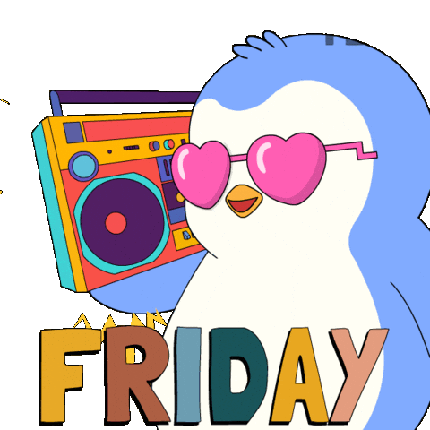 Its Friday Happy Dance Sticker by Pudgy Penguins