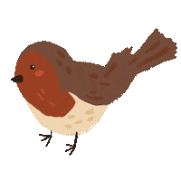 Christmas Bird Sticker