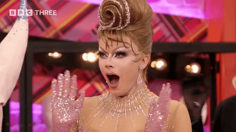 Drag Race Surprise GIF by BBC Three