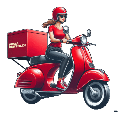 pizzabertoldi giphyupload pizza vespa vinohrady Sticker
