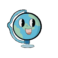 AdelineWong_ earth 下課十分鐘 地球儀 Sticker