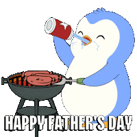 4Th Of July Eating Sticker by Pudgy Penguins