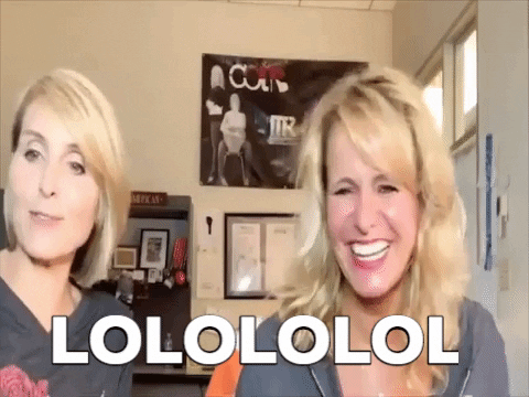 Cracking Up Lol GIF by Chicks on the Right