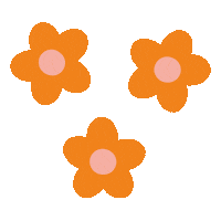 Orange Flower Sticker