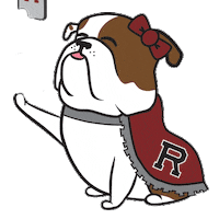 Selfie Bulldog Sticker by Addie - University of Redlands Mascot