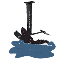 Fly Above Water Sticker by Takuma