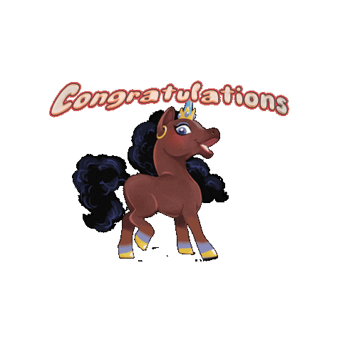 Congratulations Sticker by Afro Unicorn