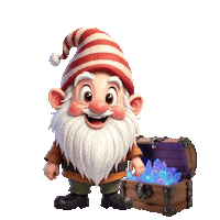 Crystals Cute Gnome Sticker