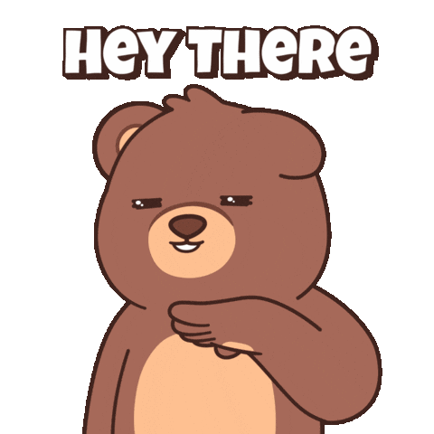 Teddy Bear Hello Sticker by BEARISH