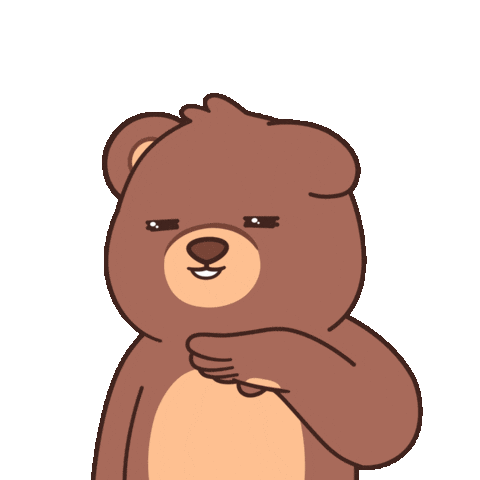 Teddy Bear Hello Sticker by BEARISH