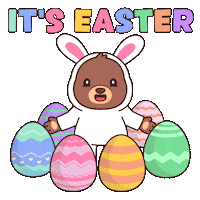 Happy Easter Bunny Sticker by BEARISH