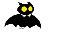 Flying Black Cat Sticker by Universes creator