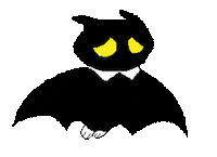 Flying Black Cat Sticker by Universes creator
