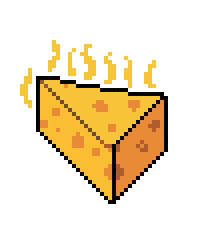Pixel Cheese Sticker by Universes creator