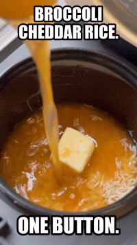 Broccoli Cheddar Rice. One Button. | Rice Robot
