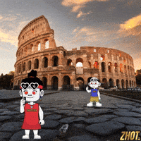 Roman Ruins Colosseum GIF by Zhotcita