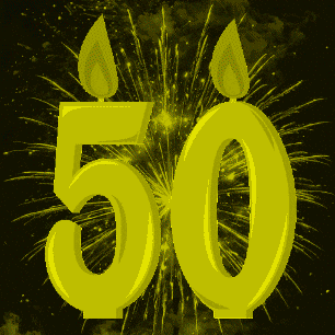 Flickering 50 Years GIF