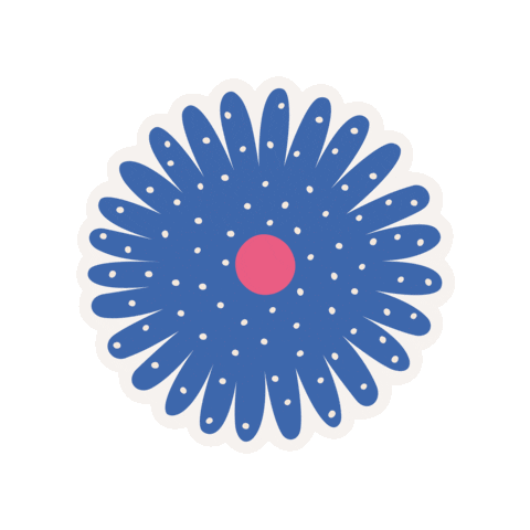 bymartioska happy pink flower happy spring Sticker