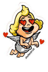 Love Hate Heart Sticker by Shutterstock