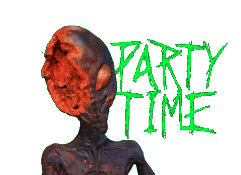 Extra Terrestrial Drinking Sticker by The Horror Section