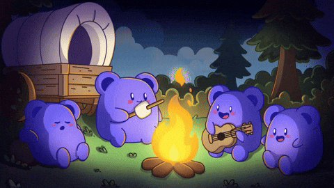 pettbro giphyupload camping vibing fireplace GIF