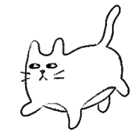 valuniqspirit cat katze scribble walking cat Sticker