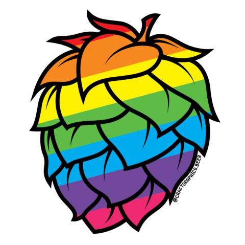 Rainbow Beer Sticker by Craft Graphics