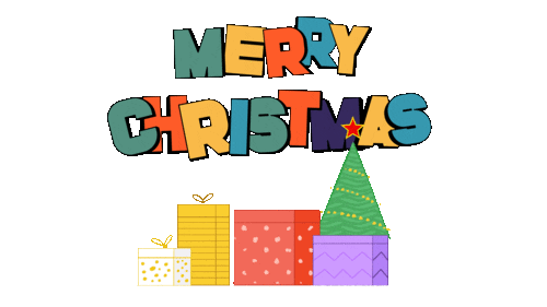 Happy Merry Christmas Sticker by Fox & Co Design