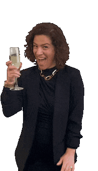 Elizabethjohnsbridal party celebrate cheers wedding Sticker