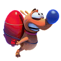 3D Flying Sticker by Pat The Dog