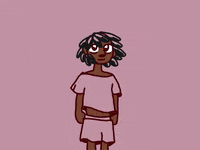 surelo pink hair kid wind GIF