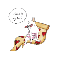 french bulldog pizza Sticker by Fine Frenchie