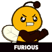 Angry Plan B Sticker by Plan Bee Studios