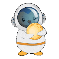 To The Moon Space Sticker by Pudgy Penguins
