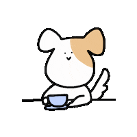 hye__piness dog tea hyep Sticker
