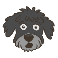 Surprised Shaggy Dog Sticker