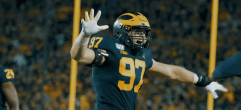 Go Blue College Football GIF by Michigan Athletics