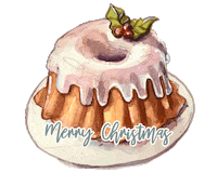 Christmas Cake Sticker