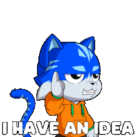 Cat Thinking Sticker by Toshithecat