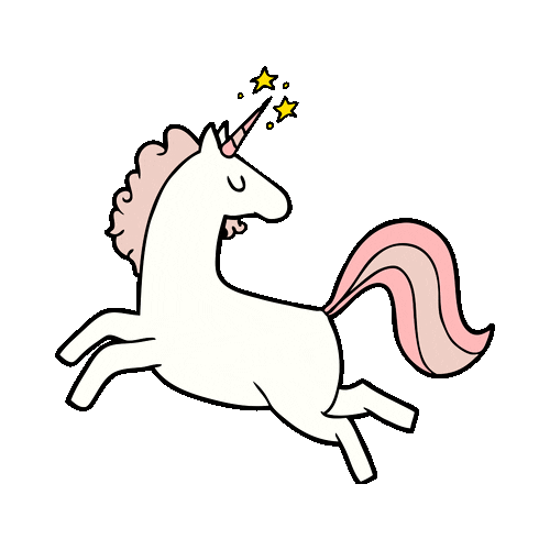 pink unicorn Sticker