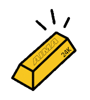 aimabusinesssrl gold bar ingot aima Sticker