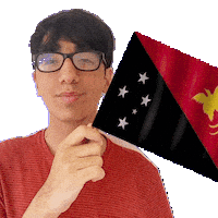 Holding Papua New Guinea Sticker