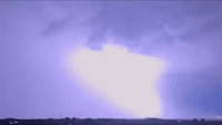 Bold Lightning Accompanies Las Vegas Downpour