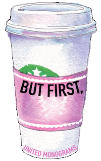 But First Coffee Sticker by UnitedMonograms